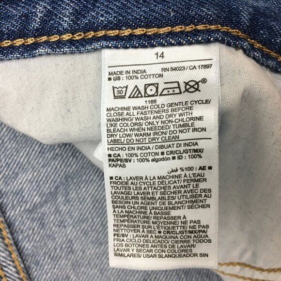 Old Navy Women's Jeans Slouchy Straight Leg High Rise Distressed Button Fly 14 - Picture 8 of 9